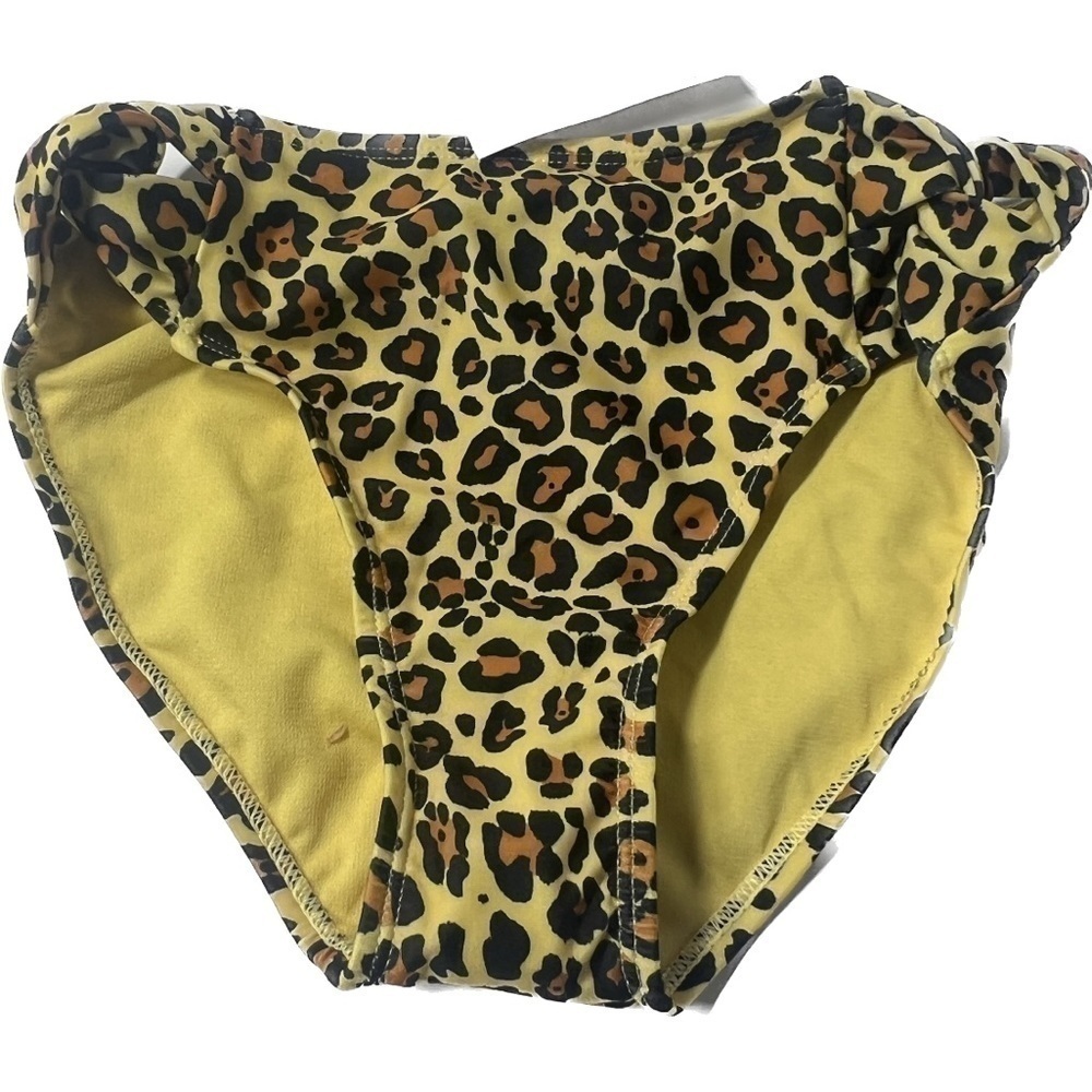 Breaking Waves Girl One Piece bikini leopard bottom size 12, New